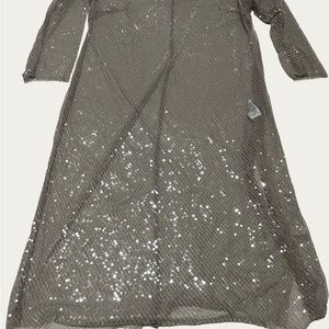 H&M Beige Sequin Dress